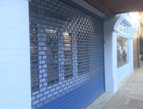Farrant’s of Cobham- Sentry 80v Punched Roller Shutters
